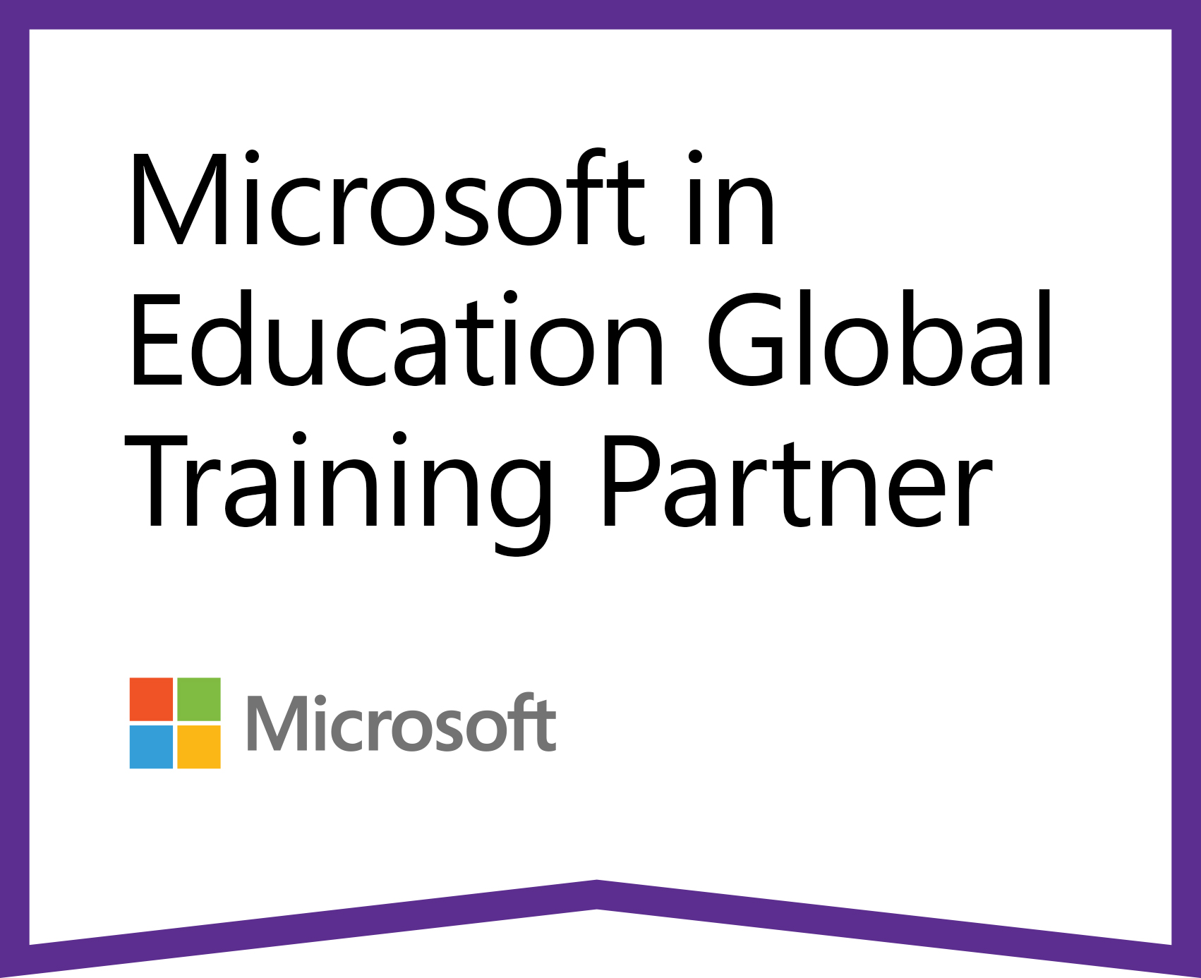 "Microsoft in Education Global Training Partner" badge
